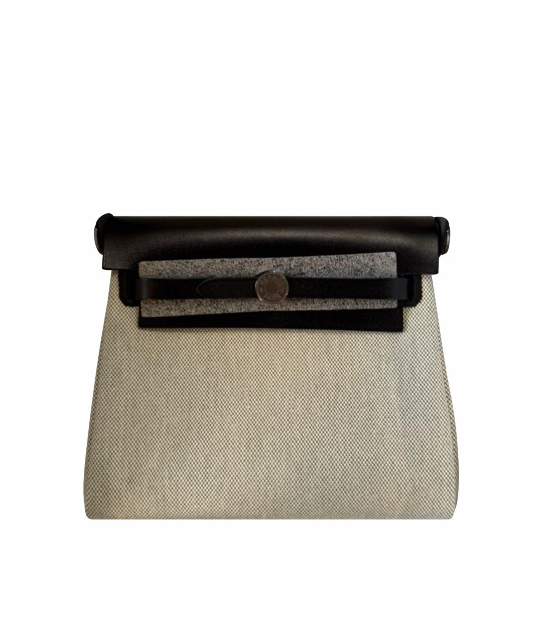 HERMES Серая кожаная сумка через плечо, фото 1