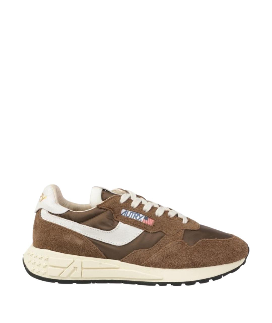 AUTRY Коричневые замшевые низкие кроссовки / кеды, фото 1