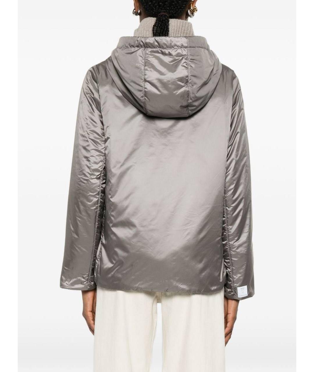 MAX MARA THE CUBE Серая полиэстеровая куртка, фото 4