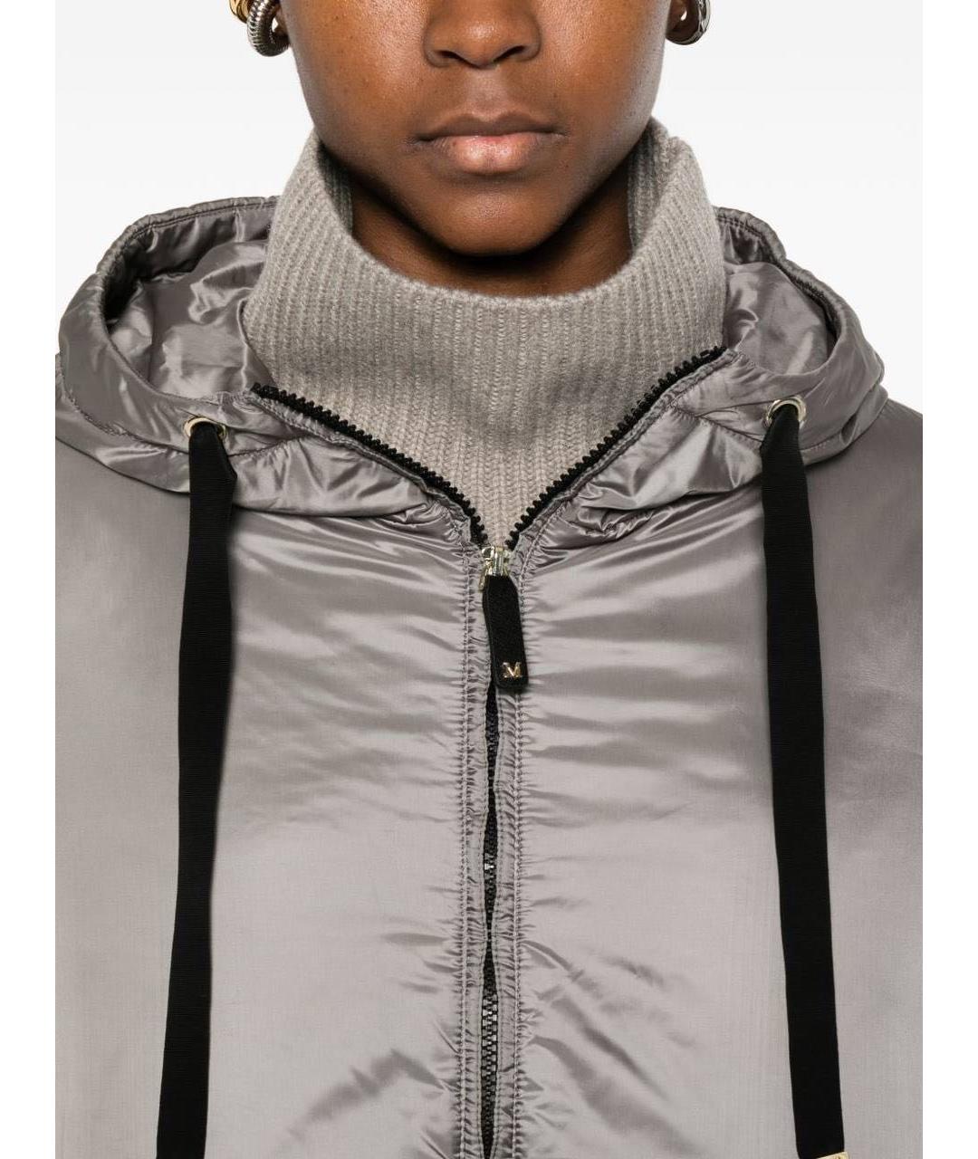 MAX MARA THE CUBE Серая полиэстеровая куртка, фото 3