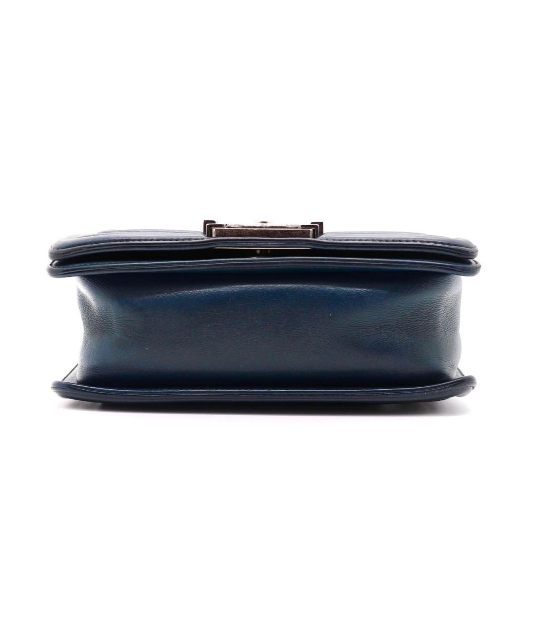 CHANEL Синяя кожаная сумка через плечо, фото 5