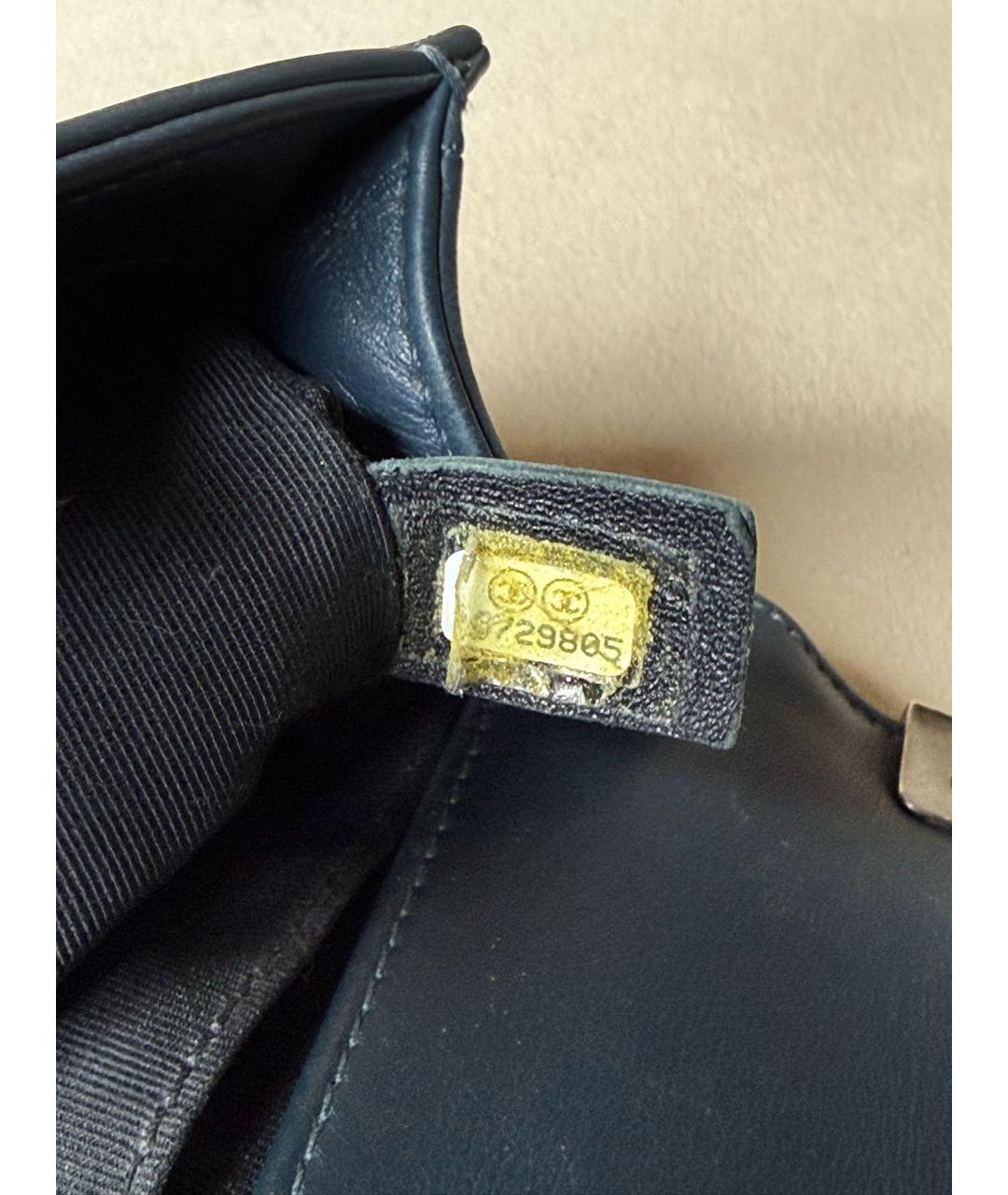 CHANEL Синяя кожаная сумка через плечо, фото 8