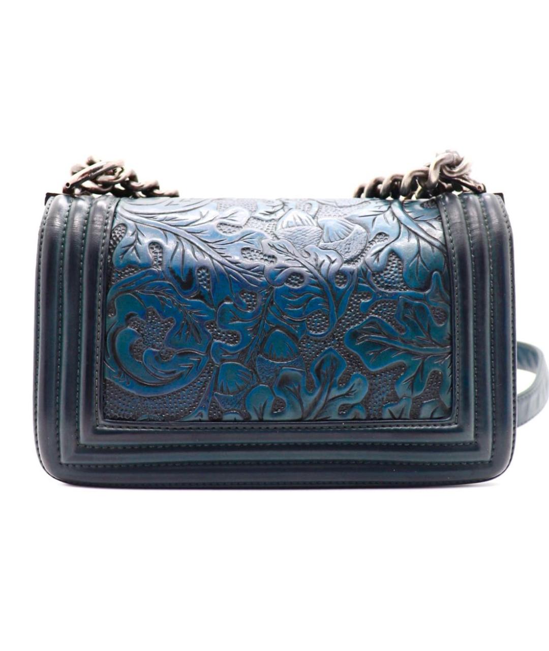 CHANEL Синяя кожаная сумка через плечо, фото 3