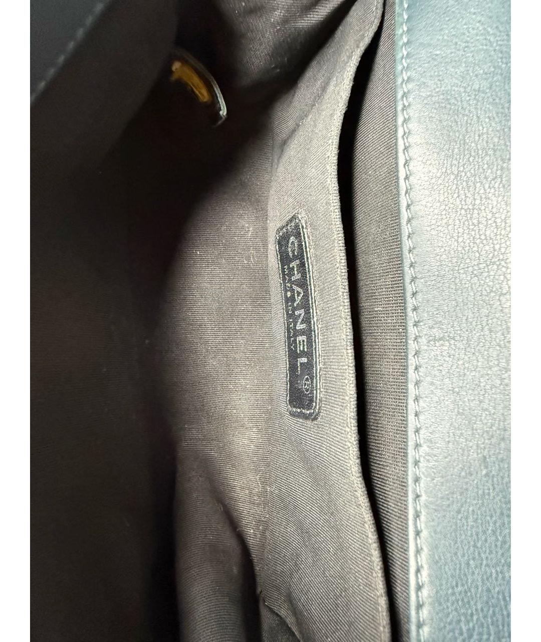 CHANEL Синяя кожаная сумка через плечо, фото 7