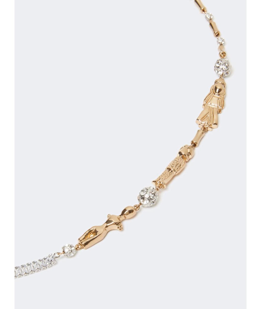 WEEKEND MAX MARA Золотое металлическое колье, фото 3