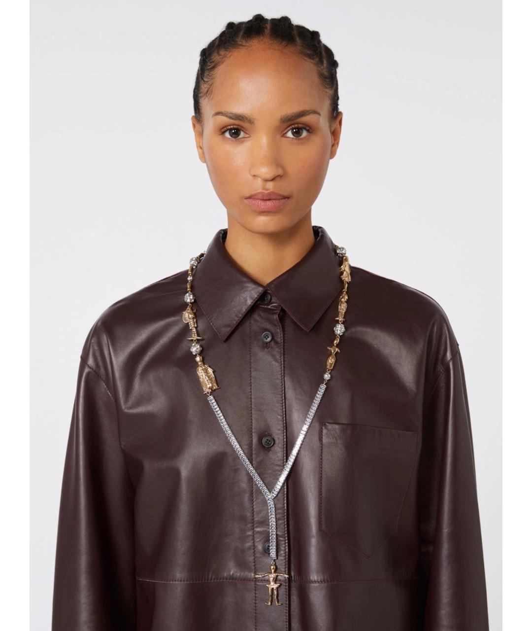 WEEKEND MAX MARA Золотое металлическое колье, фото 2