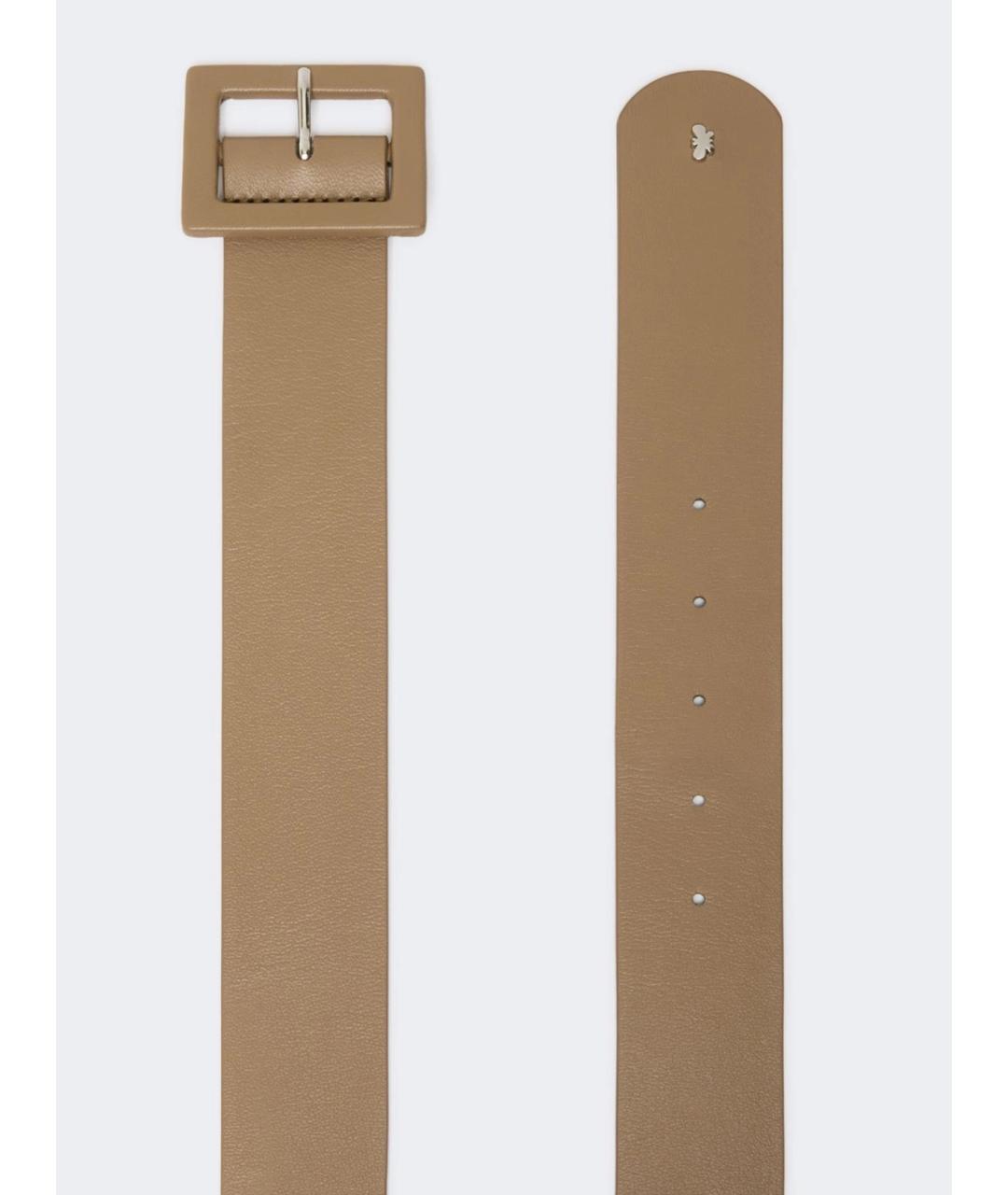 WEEKEND MAX MARA Коричневый кожаный ремень, фото 2