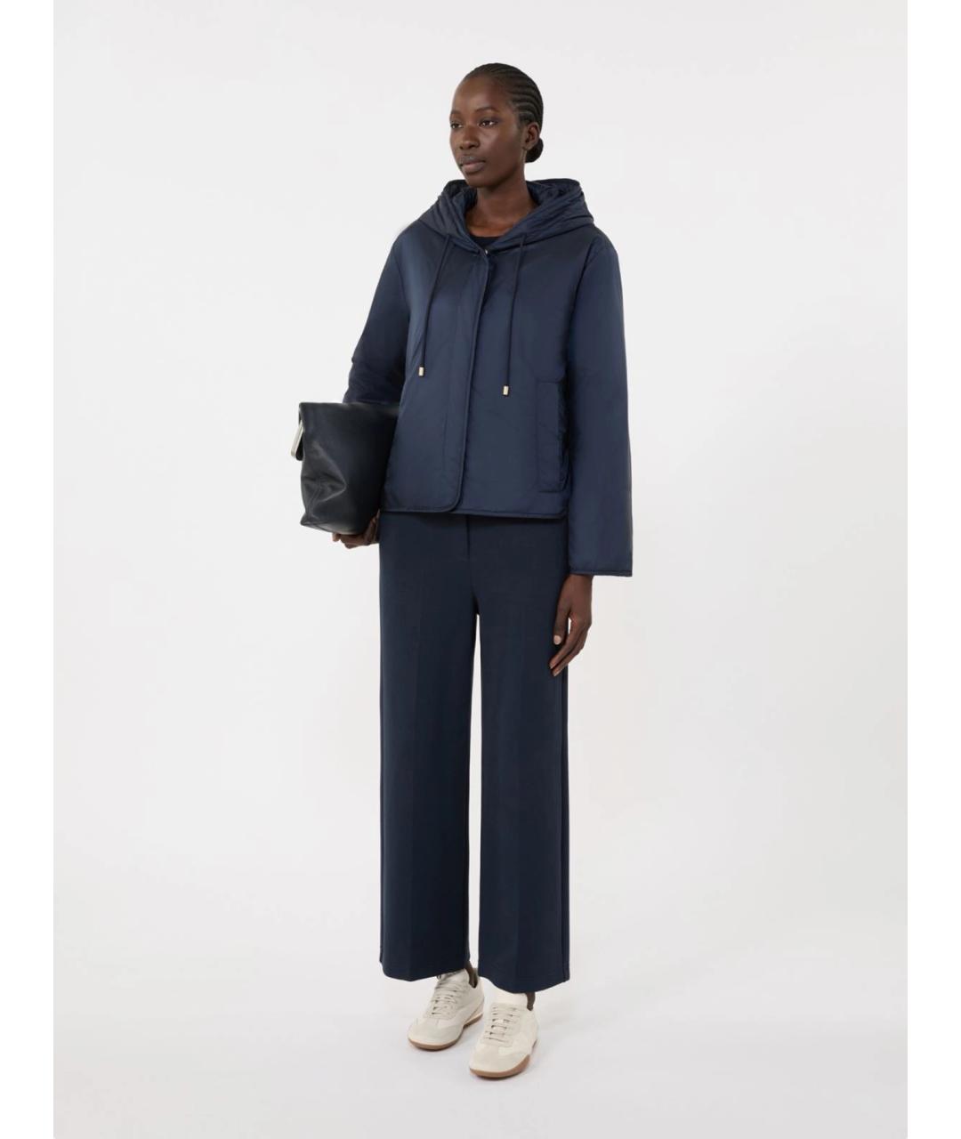 WEEKEND MAX MARA Синяя полиэстеровая куртка, фото 2
