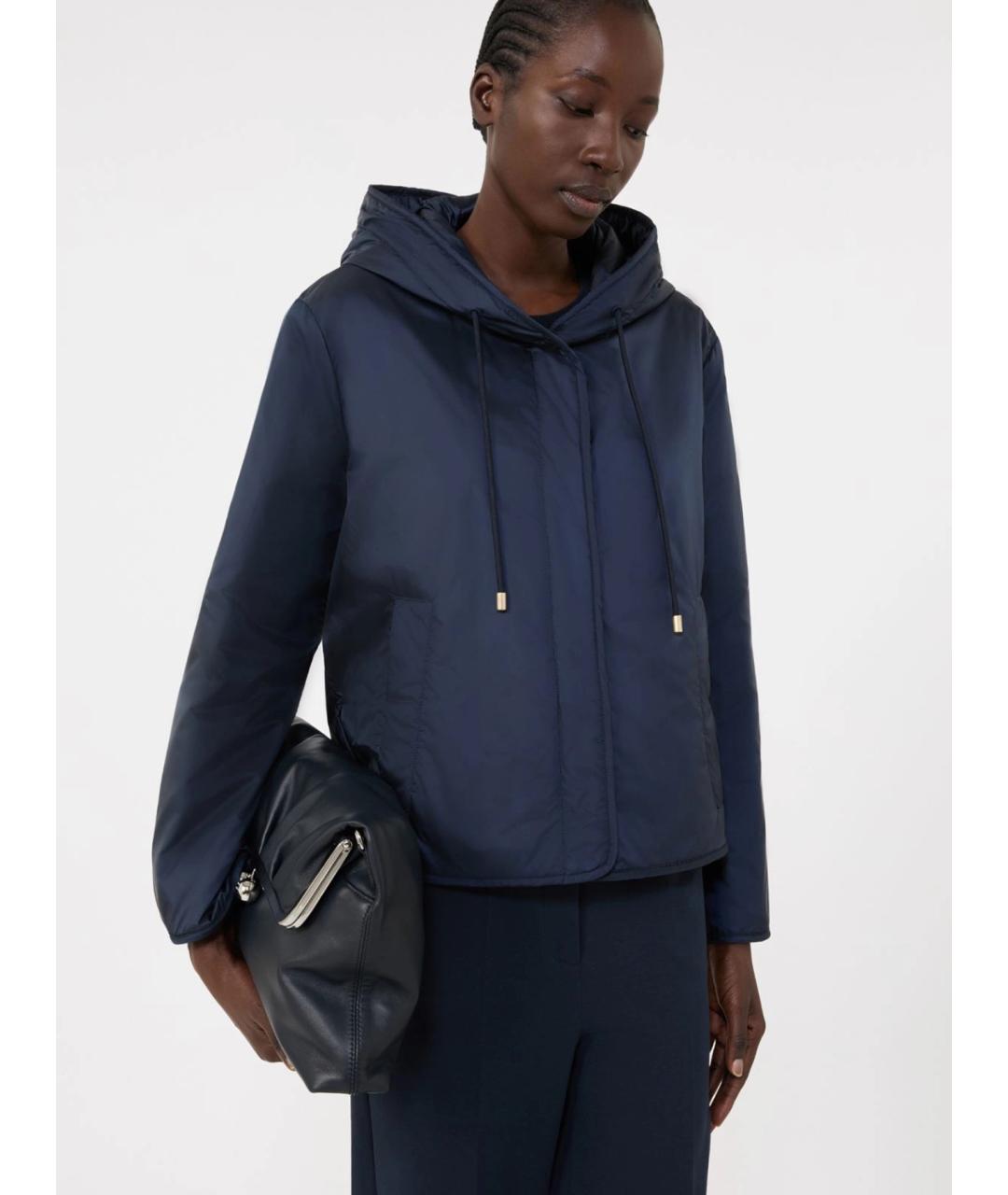 WEEKEND MAX MARA Синяя полиэстеровая куртка, фото 5