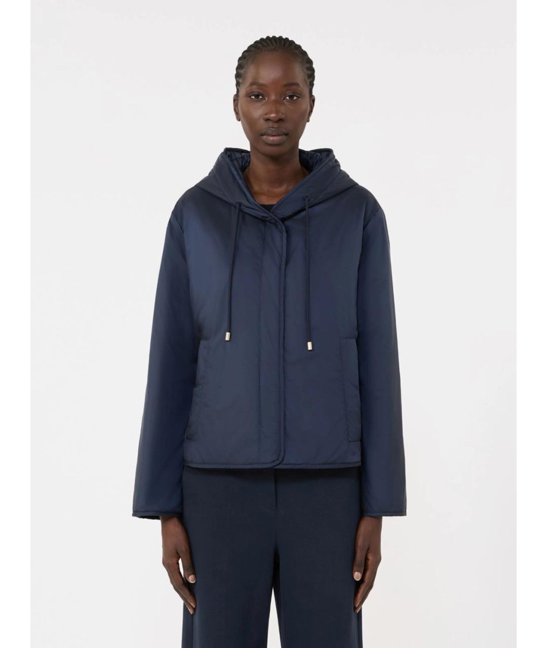 WEEKEND MAX MARA Синяя полиэстеровая куртка, фото 3