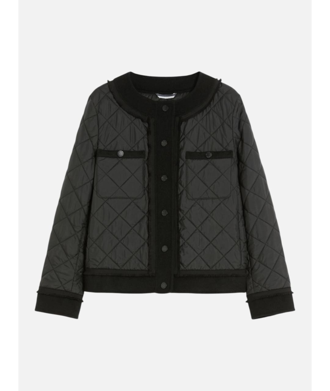 WEEKEND MAX MARA Черный полиэстеровый пуховик, фото 6