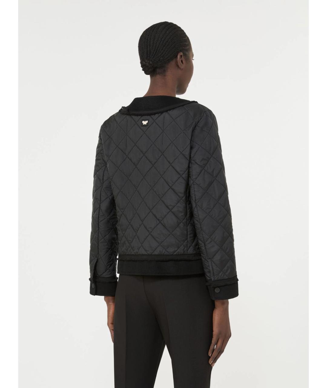 WEEKEND MAX MARA Черный полиэстеровый пуховик, фото 4