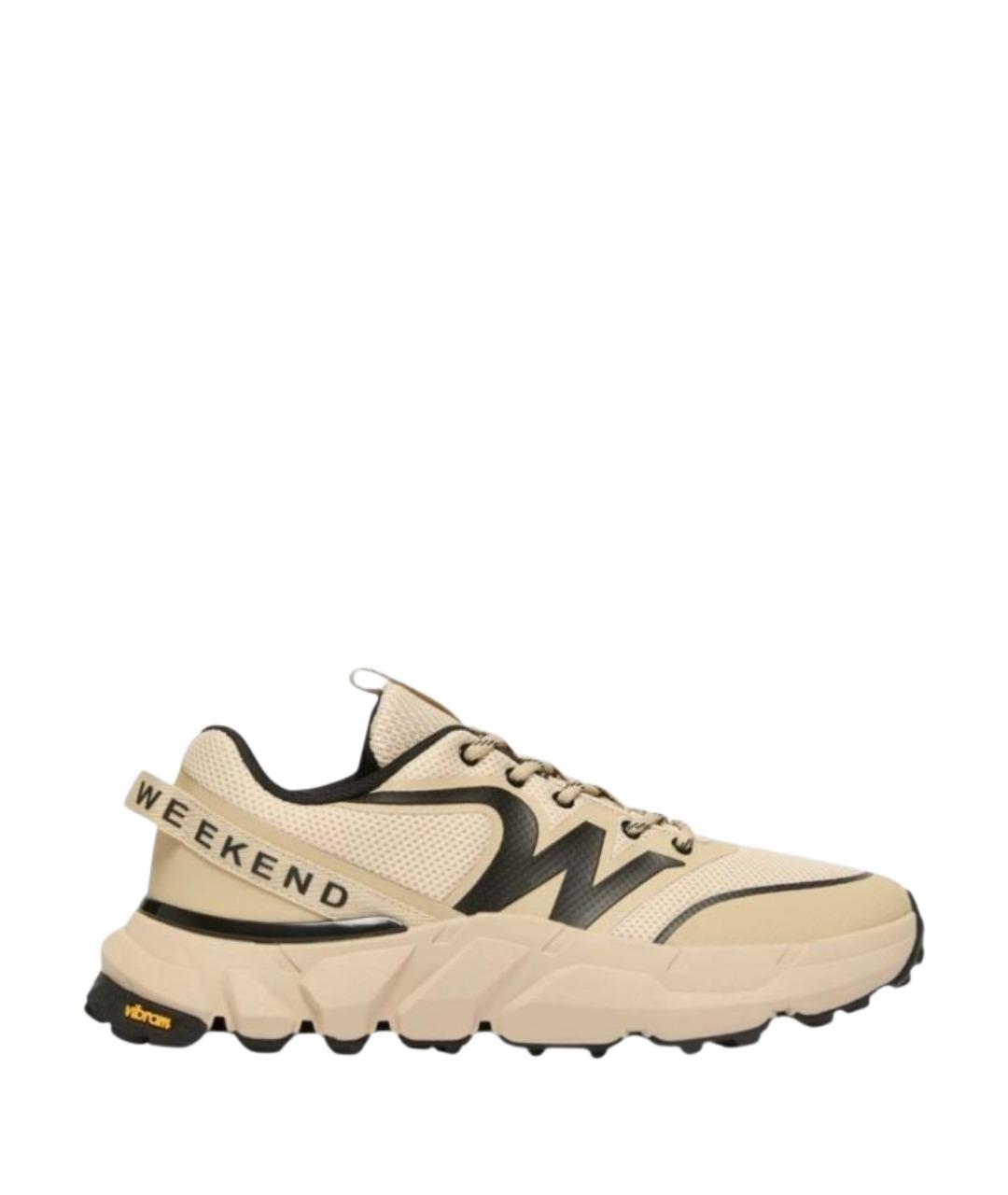 WEEKEND MAX MARA Бежевые синтетические кроссовки, фото 1