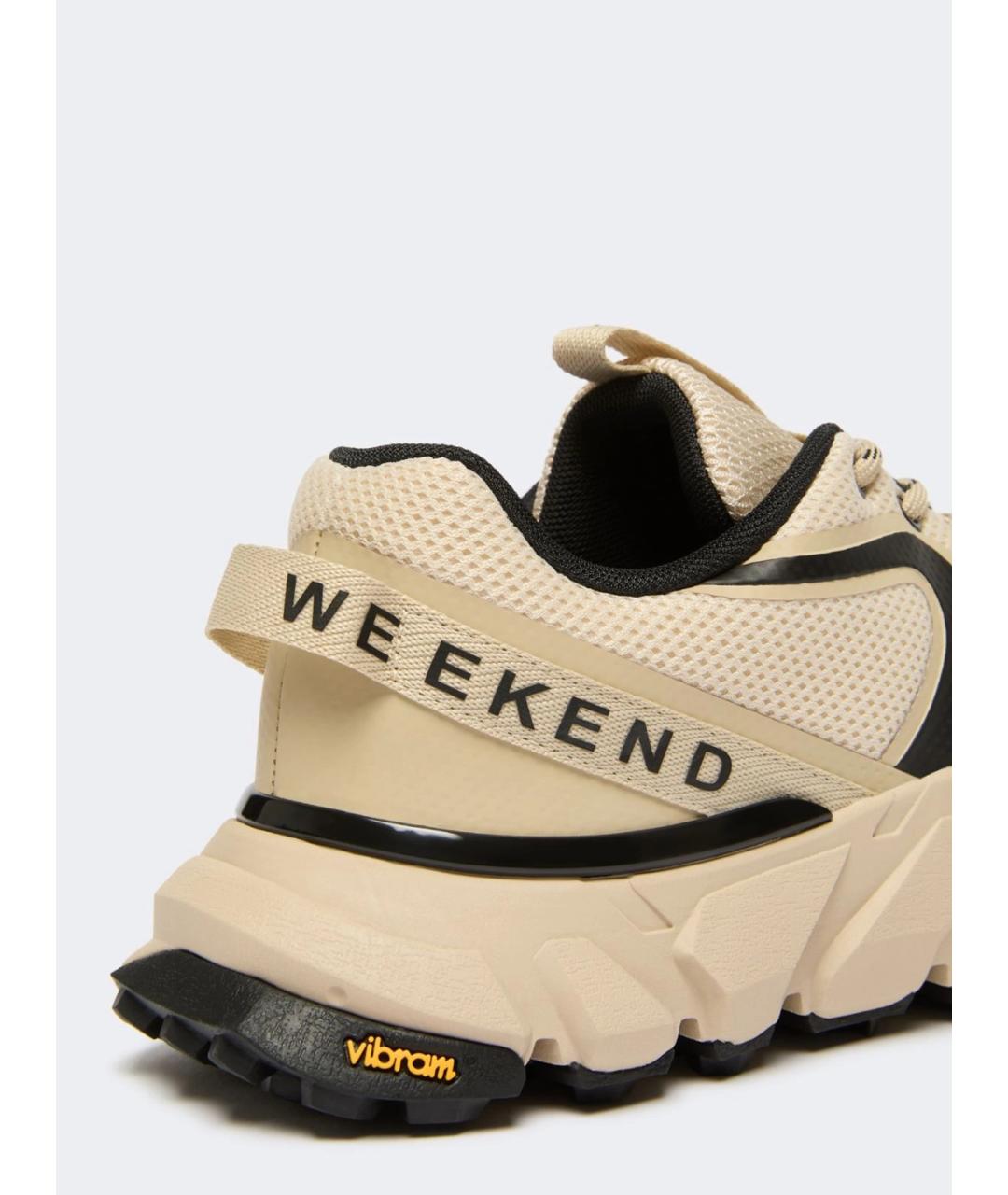 WEEKEND MAX MARA Бежевые синтетические кроссовки, фото 4