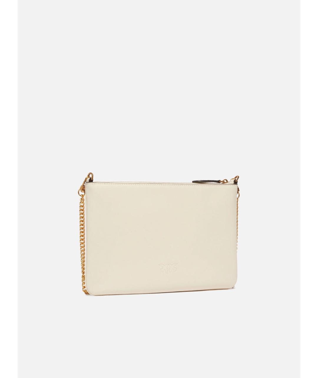 PINKO Бежевая кожаная сумка через плечо, фото 2