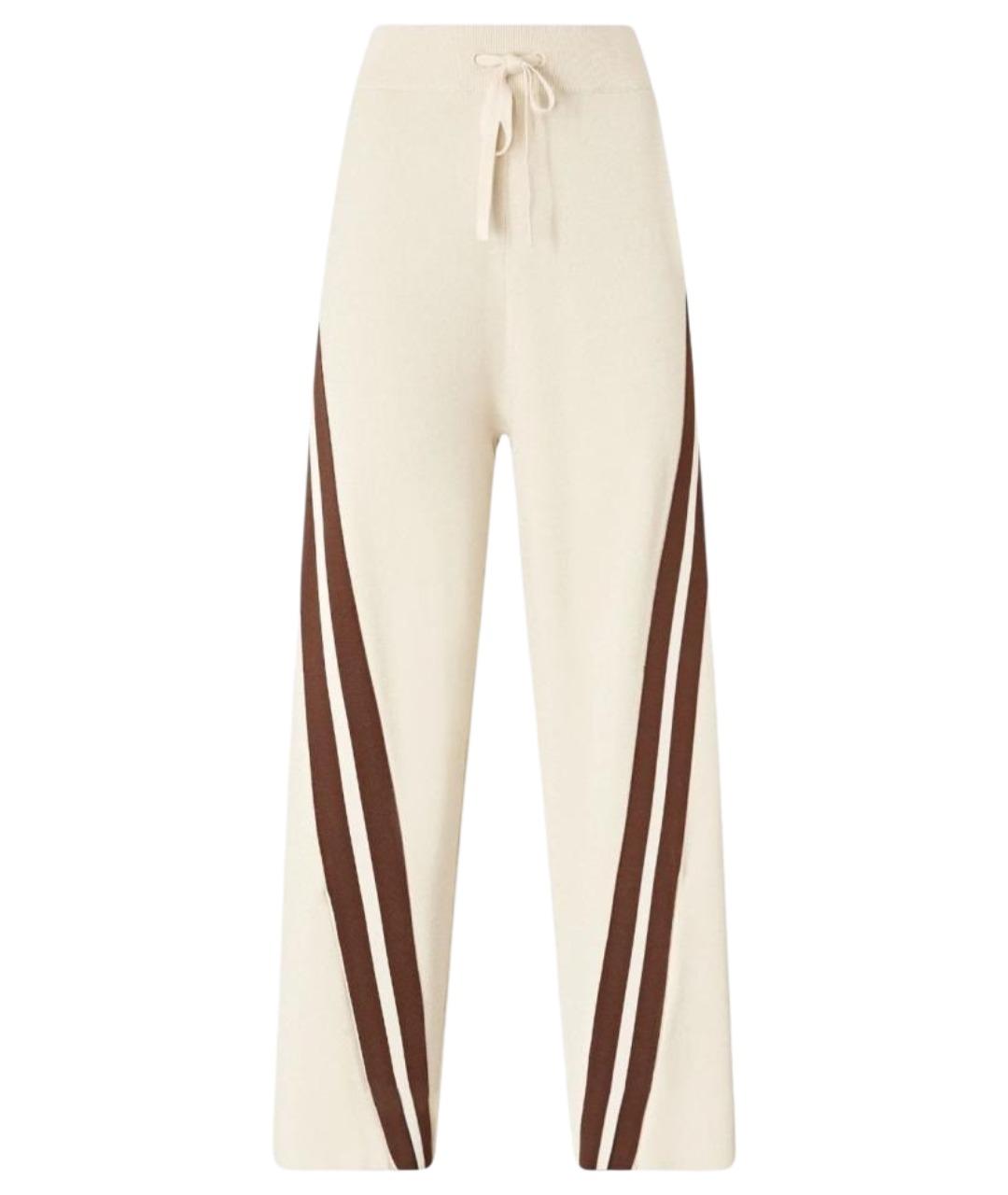 PINKO Бежевые вискозные брюки широкие, фото 1