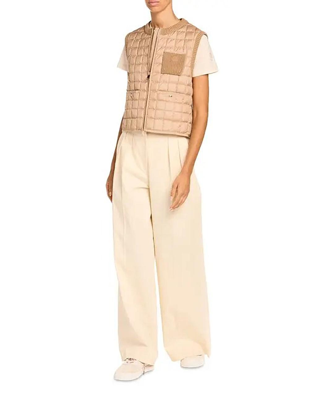 MONCLER Бежевый жилет, фото 2