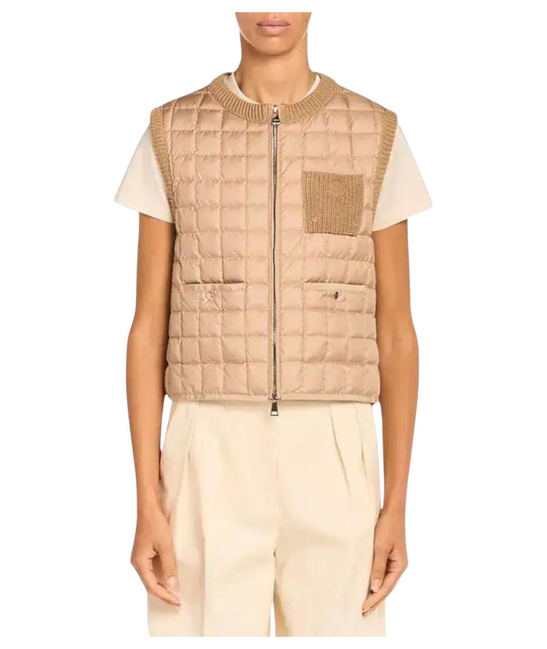 MONCLER Бежевый жилет, фото 1