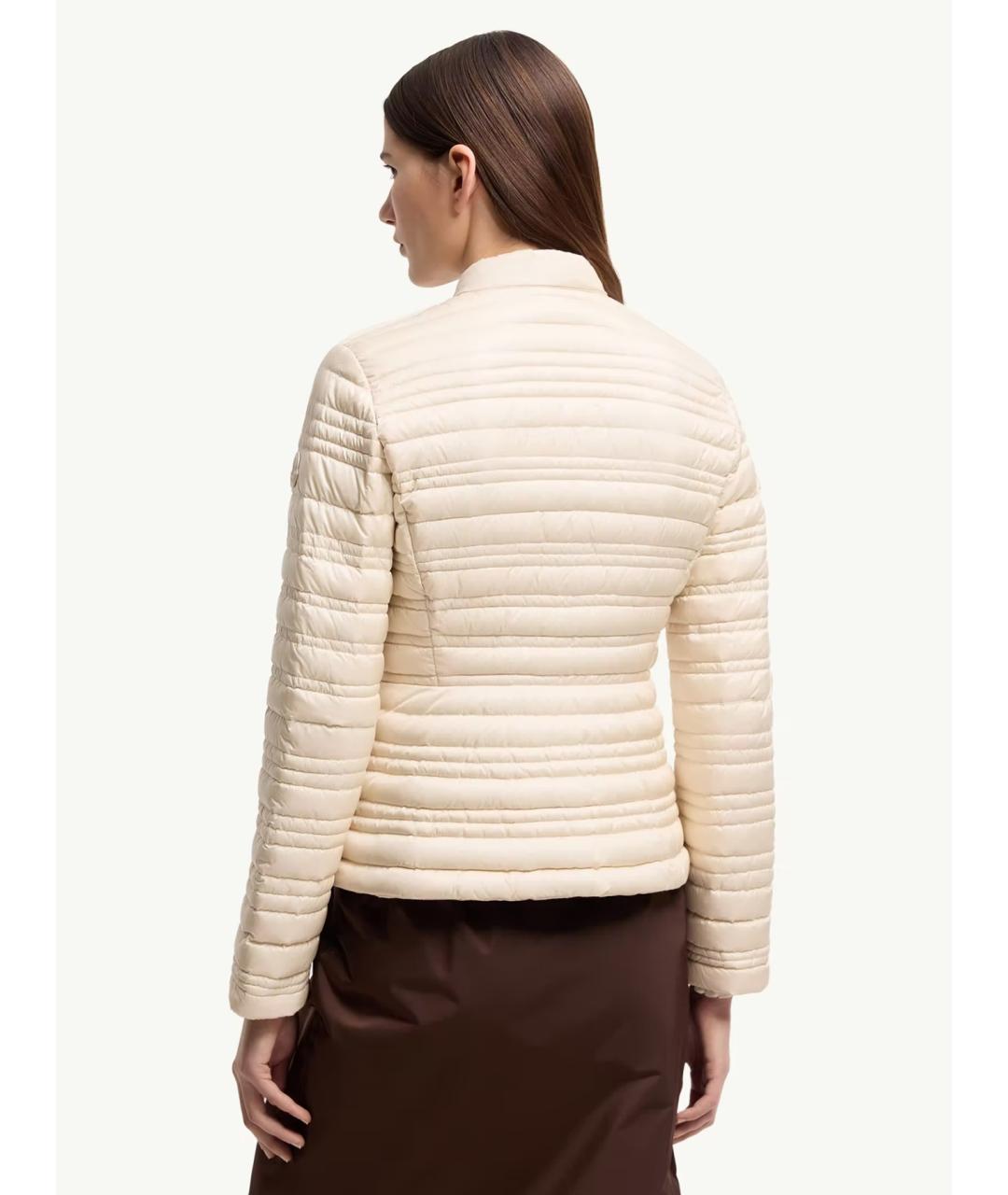 MONCLER Бежевый полиамидовый пуховик, фото 3