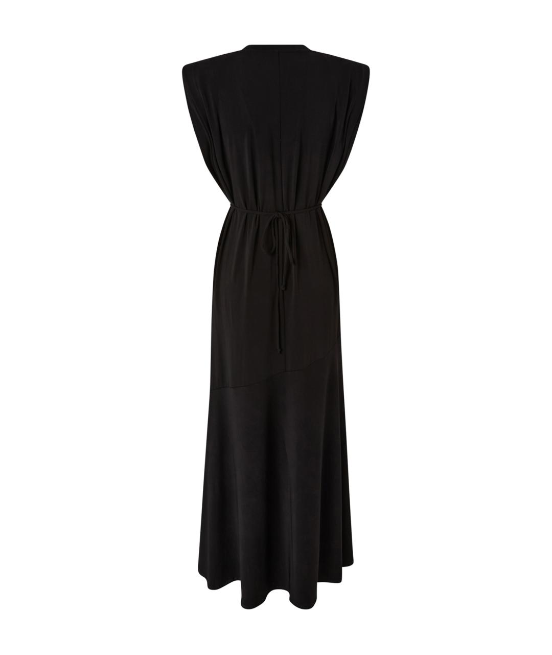 PINKO Черное ацетатное коктейльное платье, фото 2