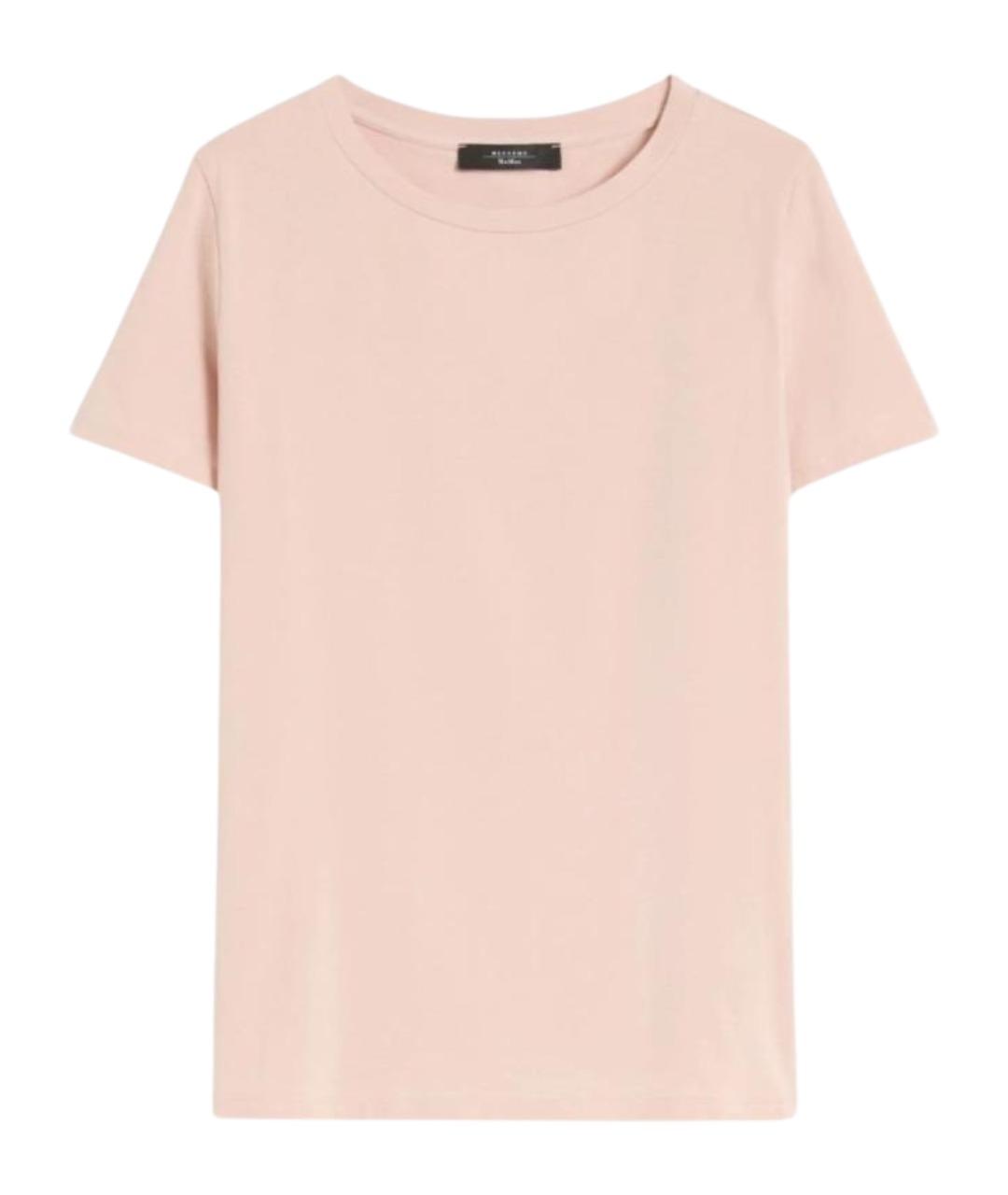 WEEKEND MAX MARA Розовая хлопковая футболка, фото 1