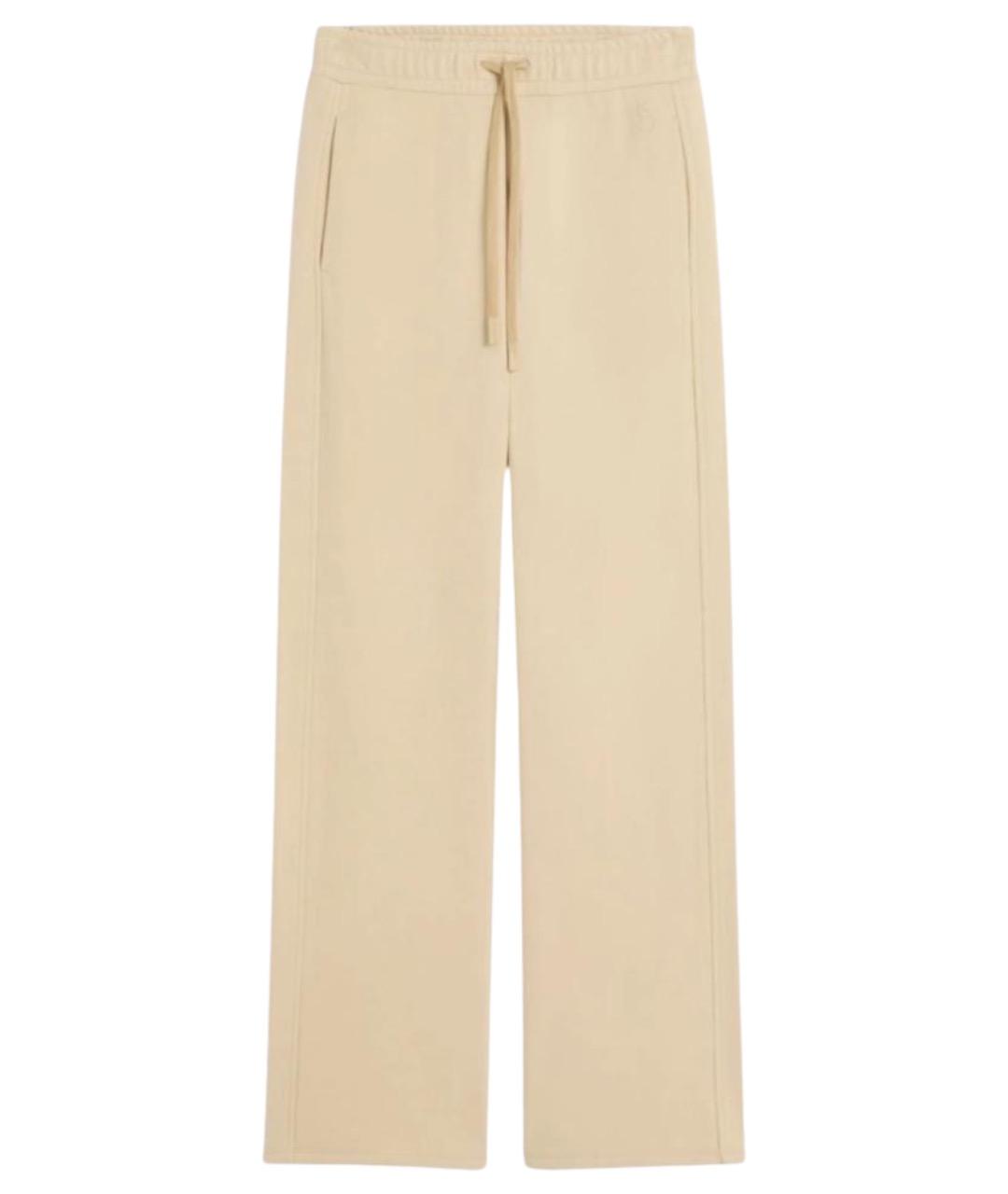 WEEKEND MAX MARA Бежевые хлопковые прямые брюки, фото 1