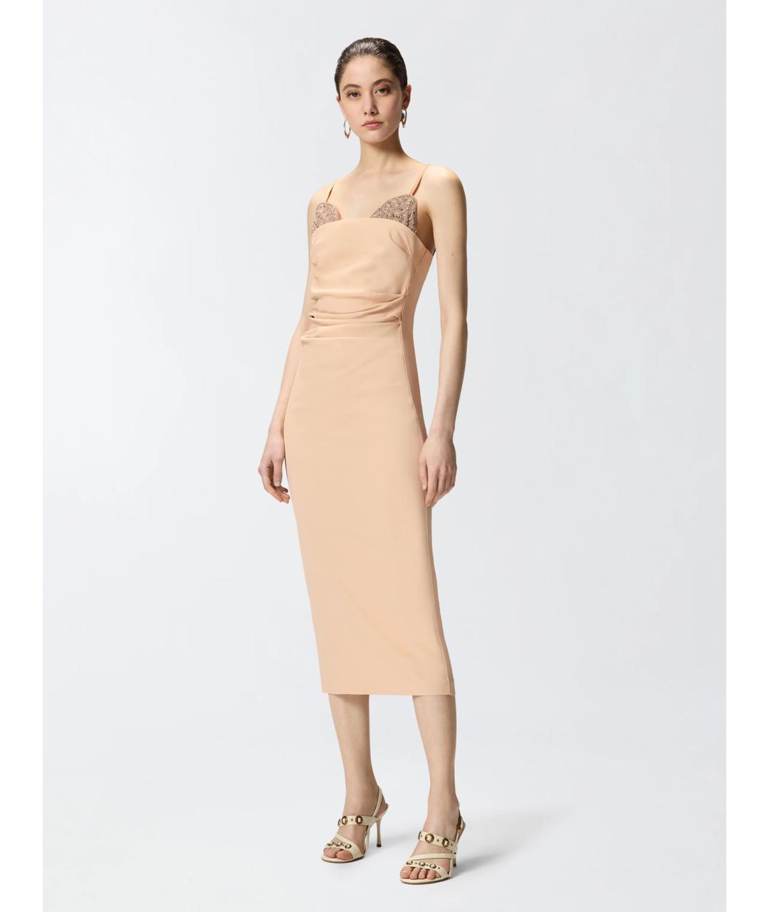 PINKO Розовое вискозное коктейльное платье, фото 2