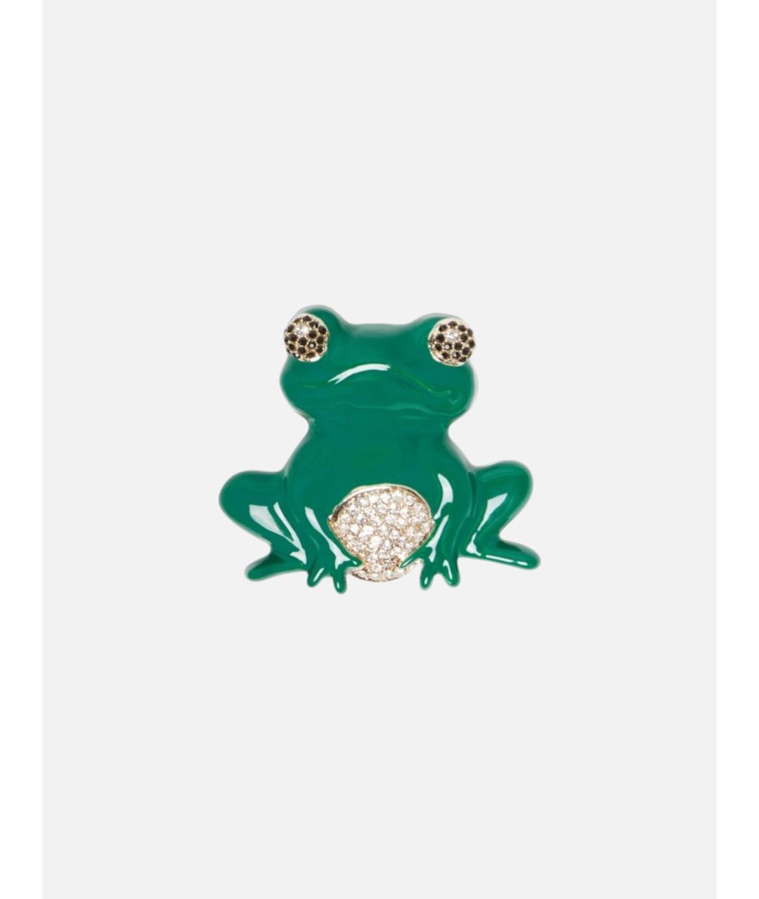 WEEKEND MAX MARA Зеленая металлическая булавка / брошь, фото 4