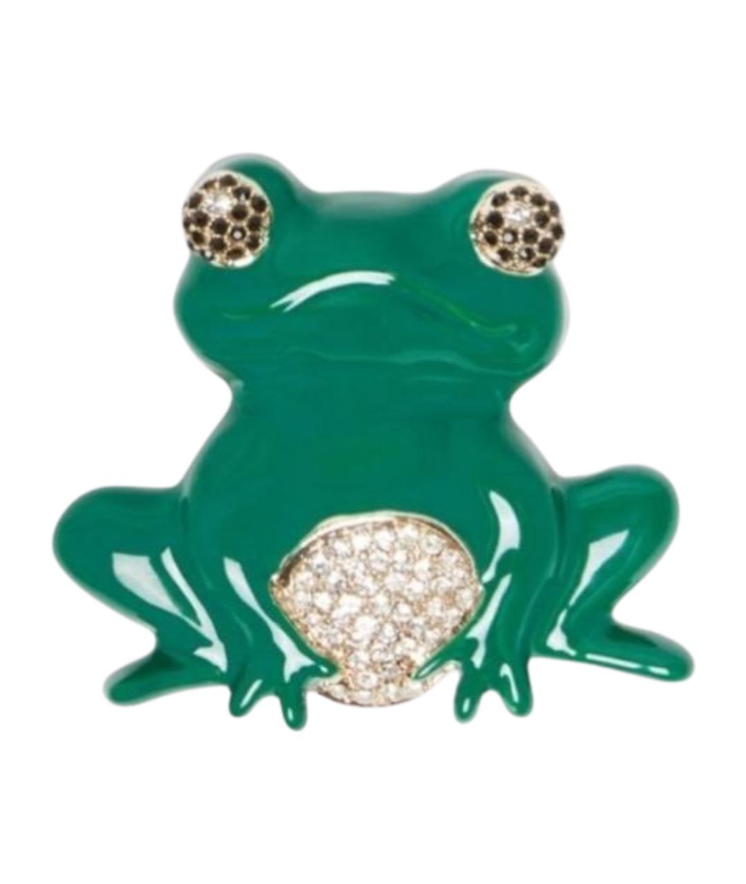 WEEKEND MAX MARA Зеленая металлическая булавка / брошь, фото 1