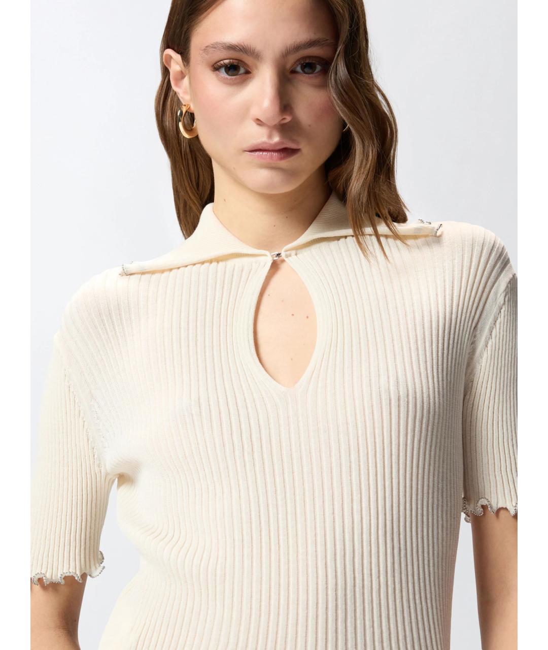 PINKO Бежевая хлопковая блузы, фото 5