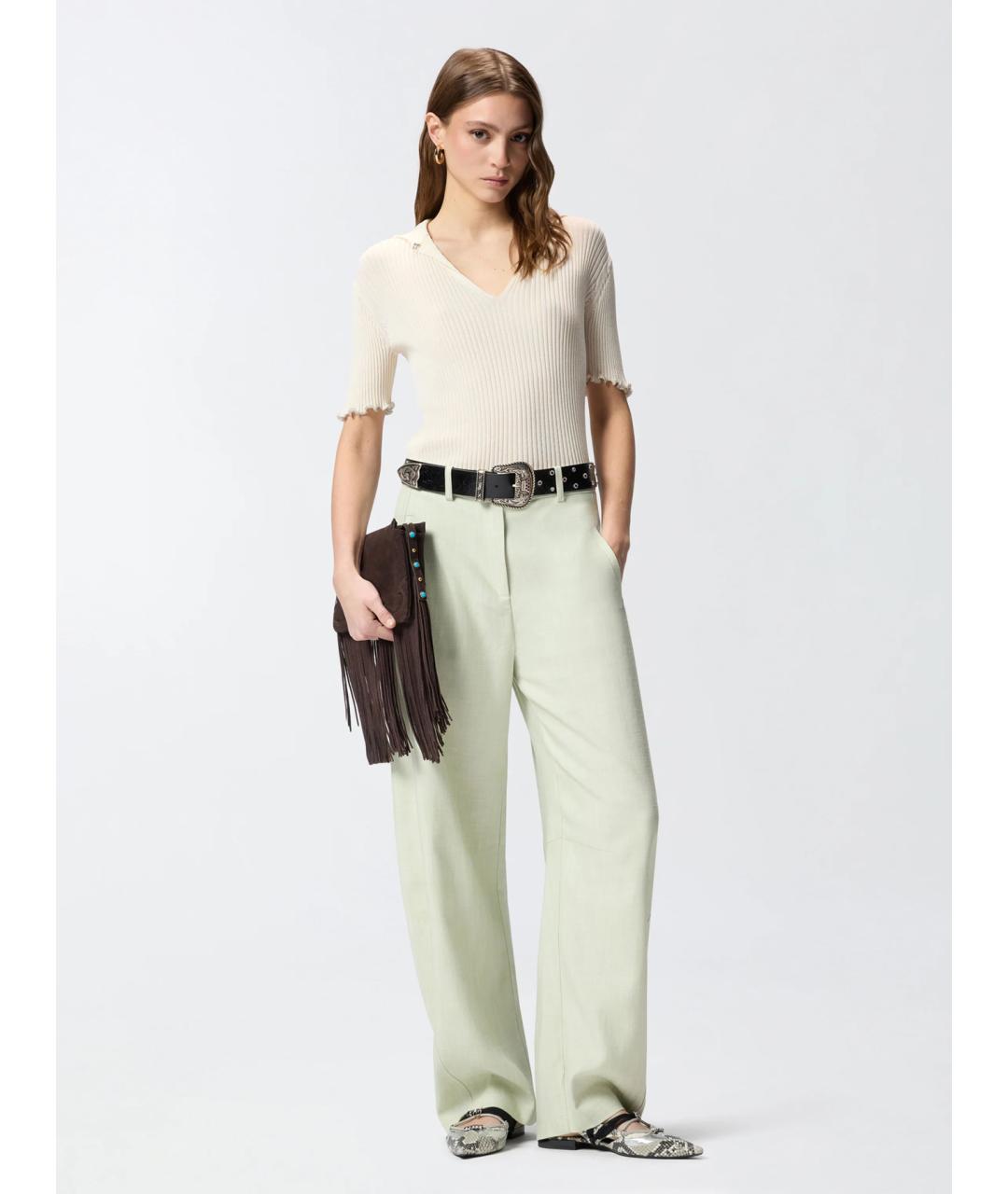 PINKO Бежевая хлопковая блузы, фото 2