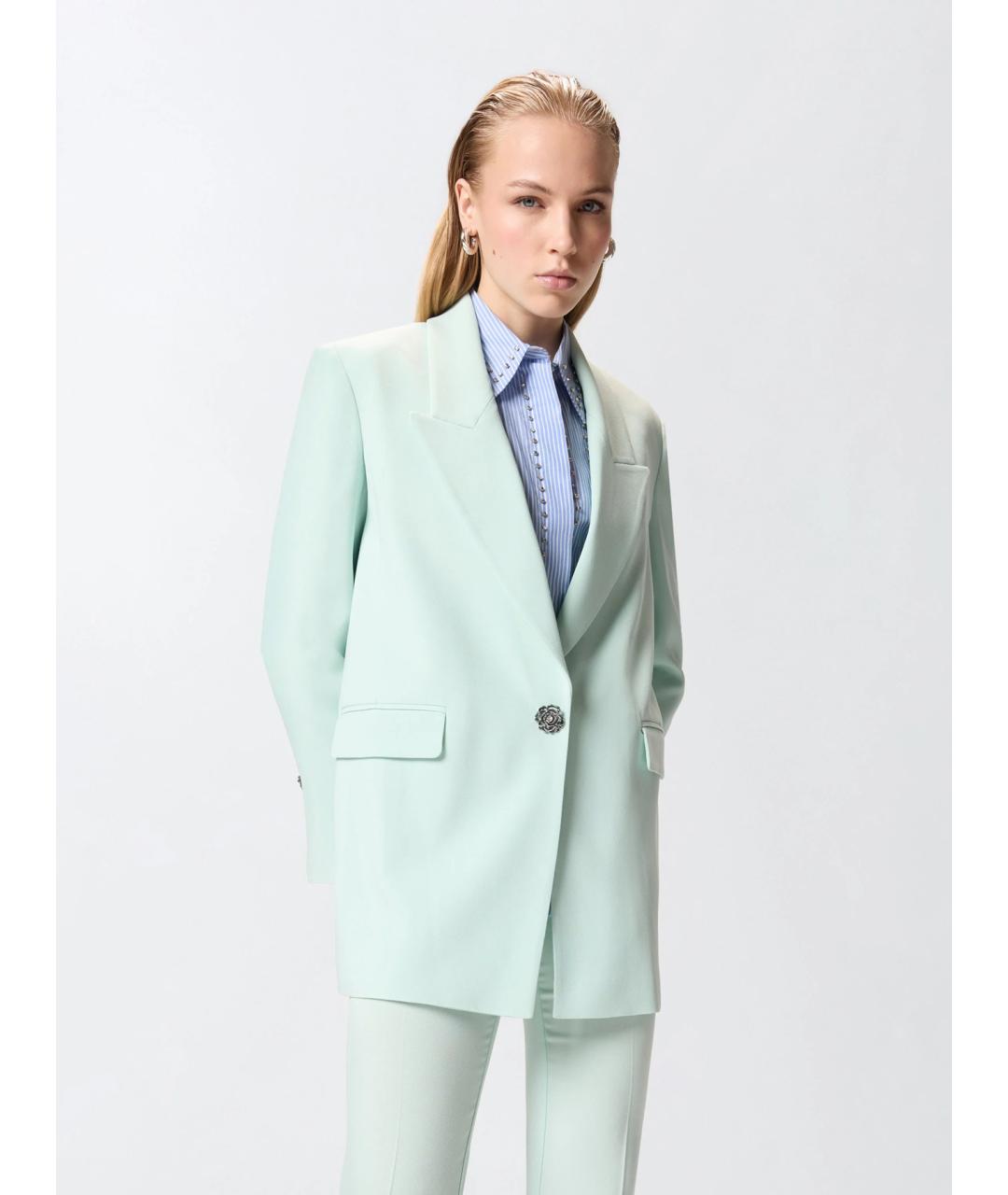 PINKO Зеленый вискозный жакет/пиджак, фото 3