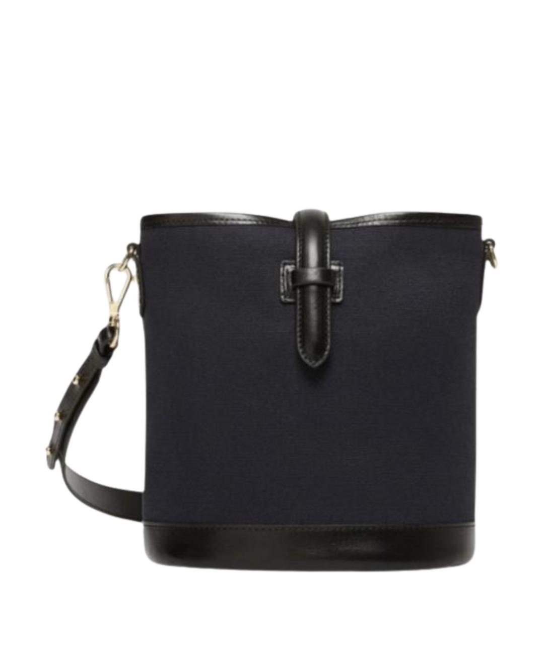 WEEKEND MAX MARA Темно-синяя хлопковая сумка тоут, фото 1