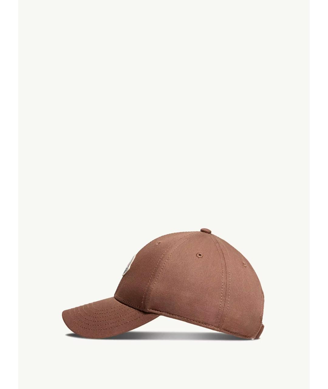 MONCLER Коричневая хлопковая кепка, фото 2