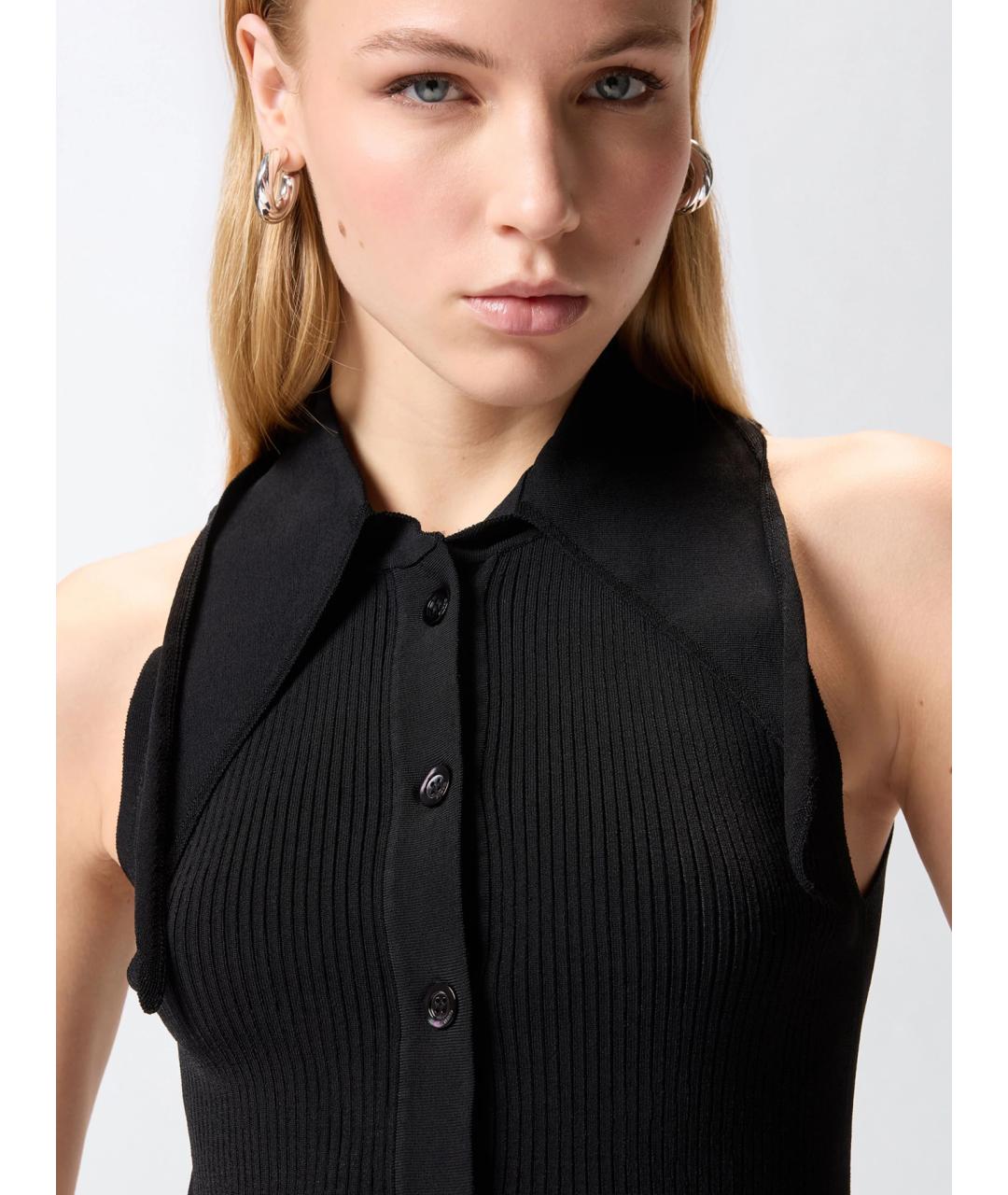 PINKO Черная вискозная блузы, фото 5