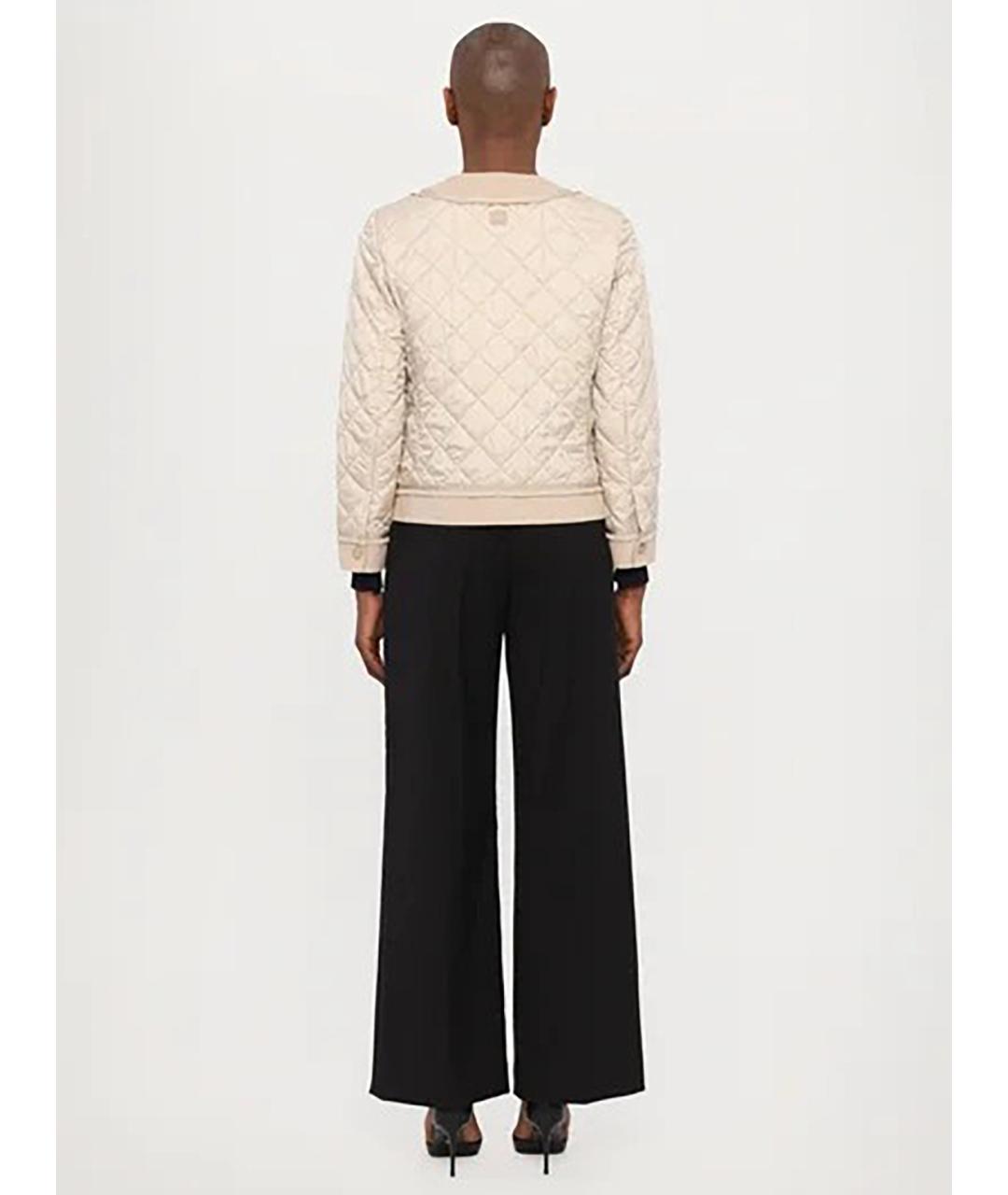 WEEKEND MAX MARA Бежевая полиэстеровая куртка, фото 3