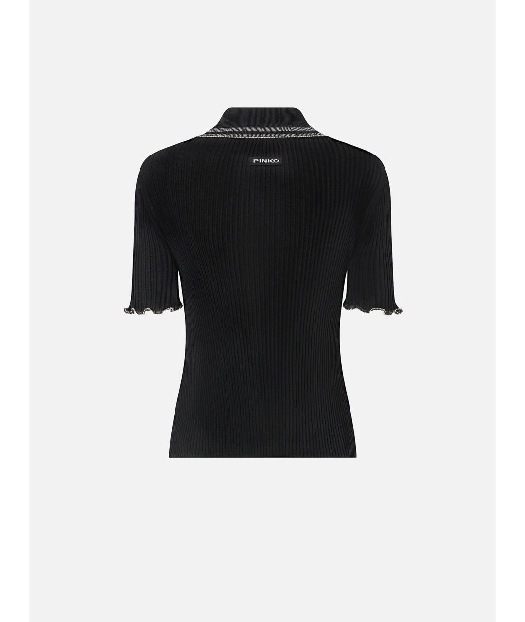 PINKO Черная хлопковая футболка, фото 6