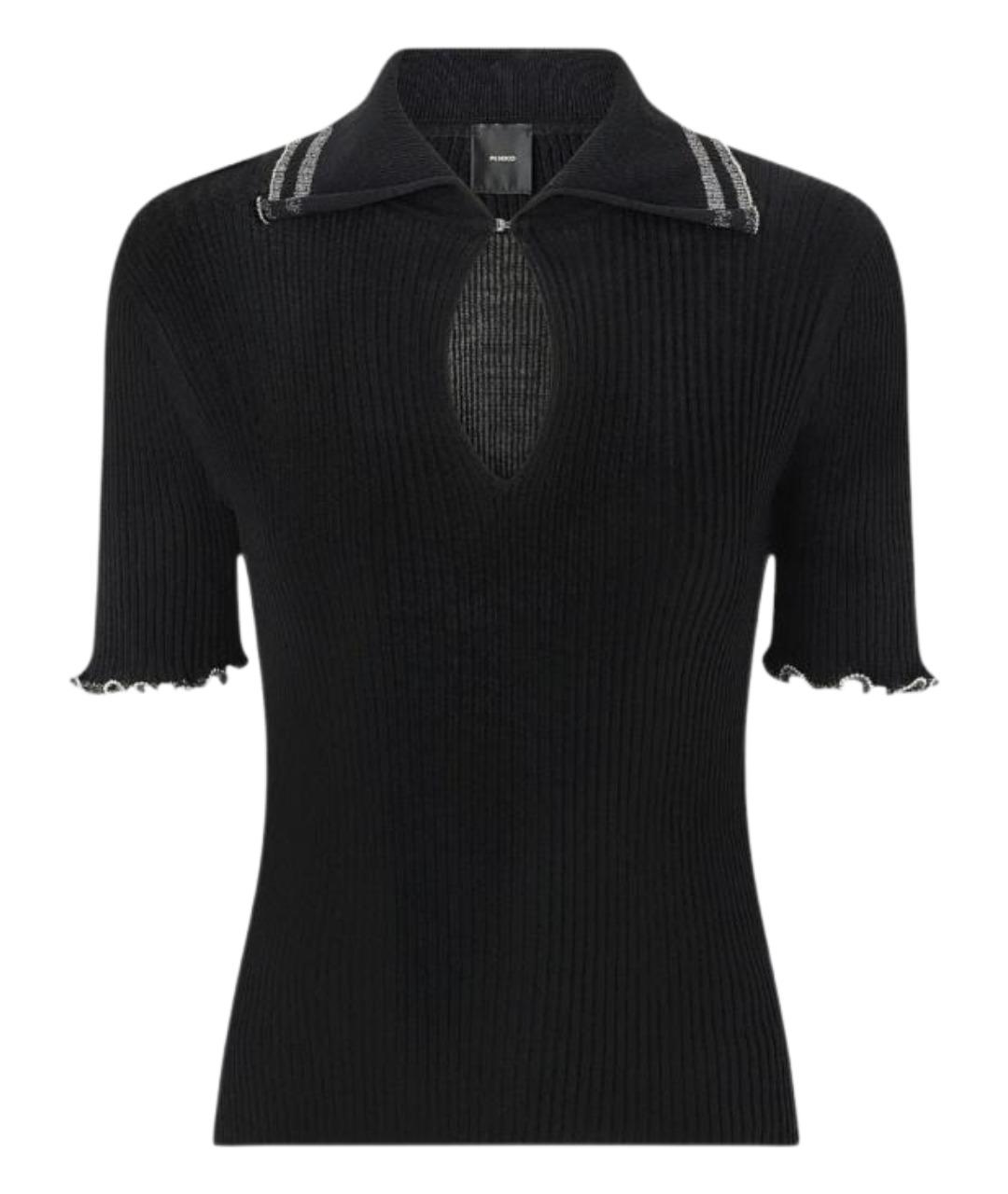 PINKO Черная хлопковая футболка, фото 1