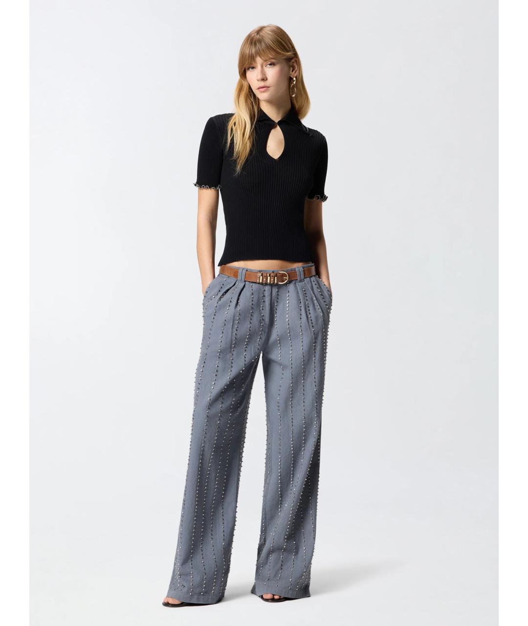 PINKO Черная хлопковая футболка, фото 2