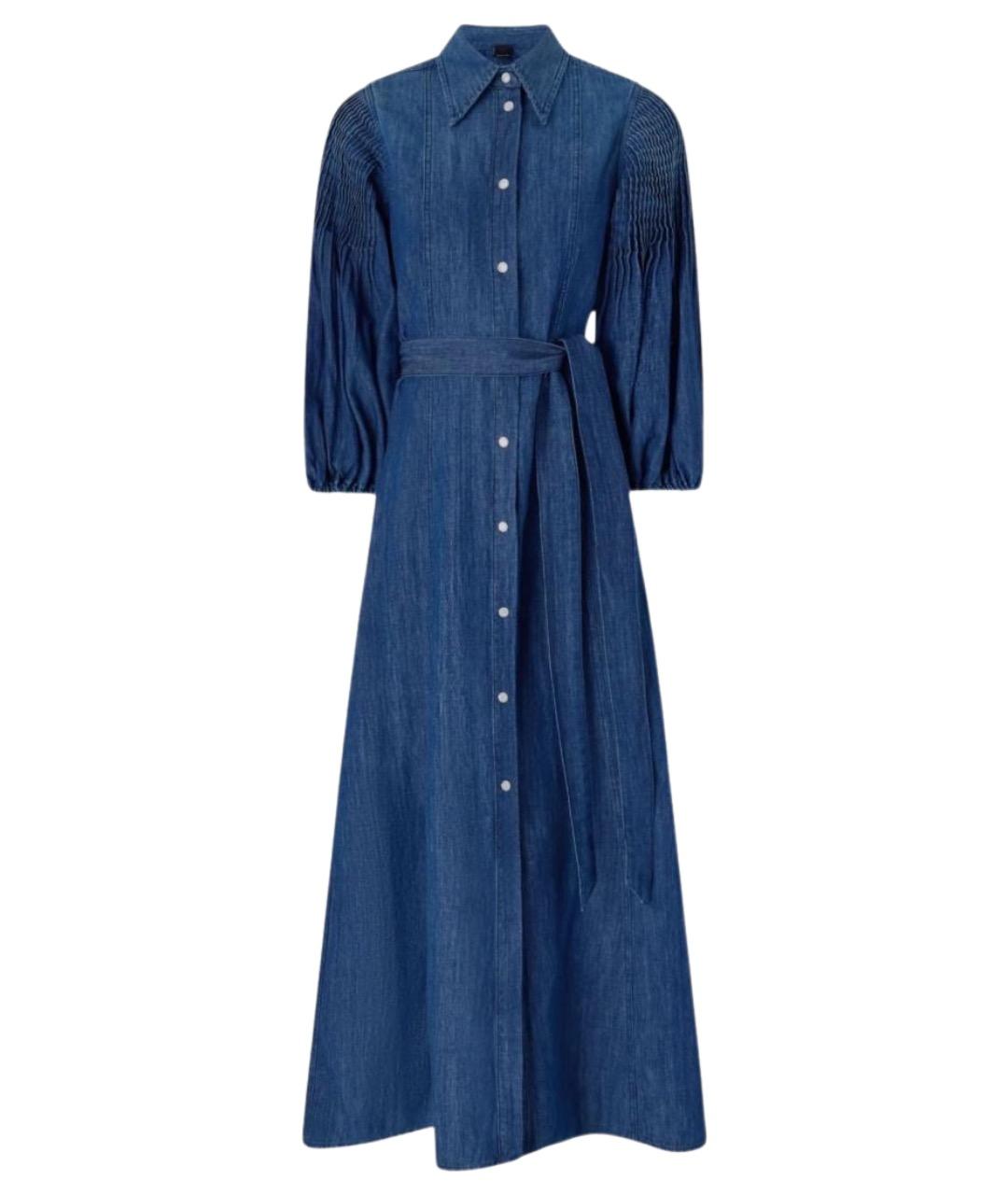 PINKO Синее хлопковое повседневное платье, фото 3