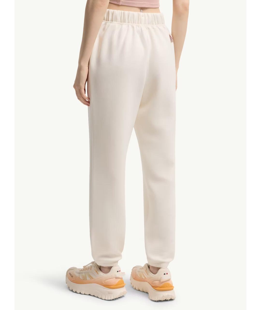 MONCLER Белые полиэстеровые спортивные брюки и шорты, фото 4