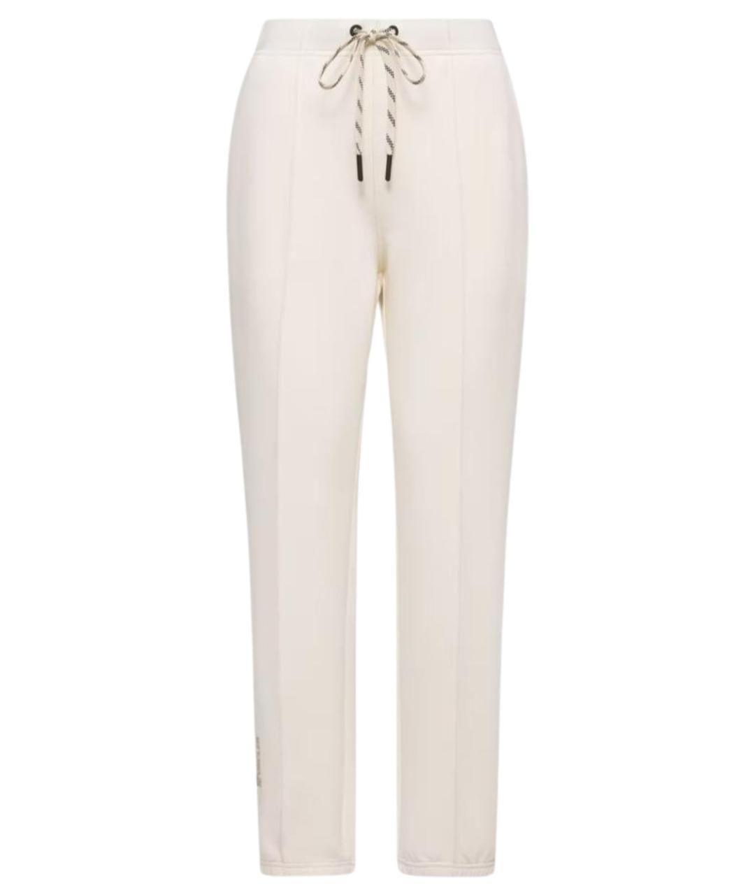 MONCLER Белые полиэстеровые спортивные брюки и шорты, фото 1