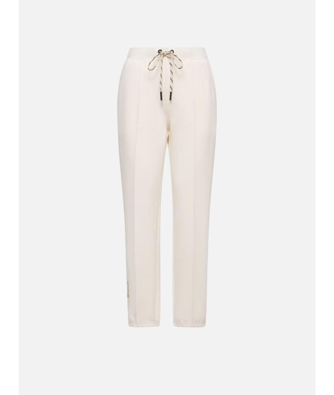 MONCLER Белые полиэстеровые спортивные брюки и шорты, фото 5