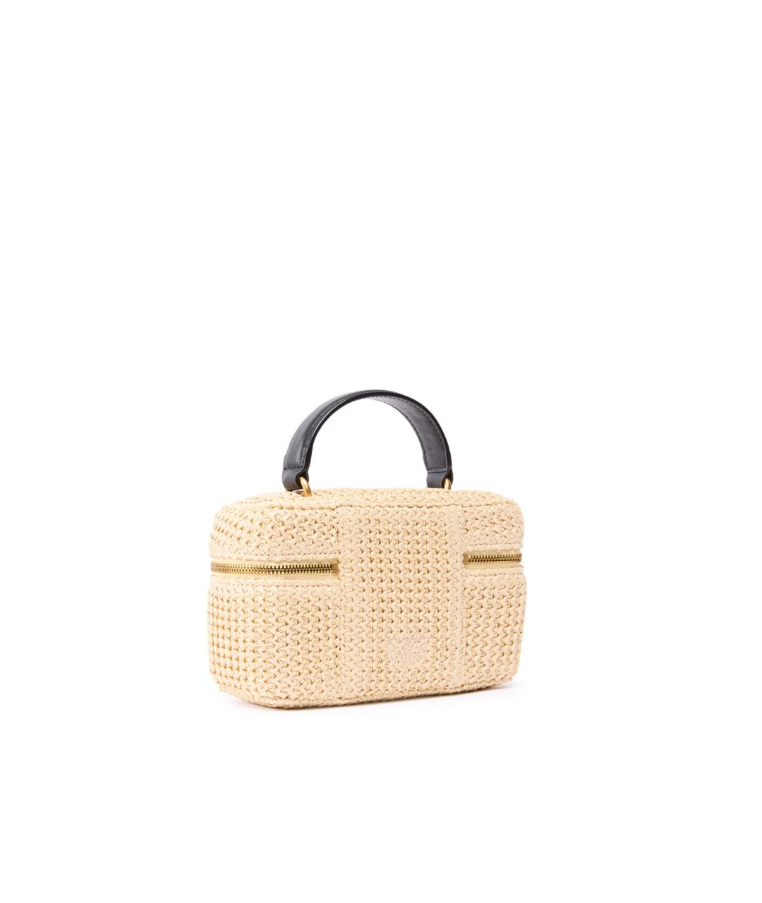 PINKO Бежевая пелетеная сумка через плечо, фото 3