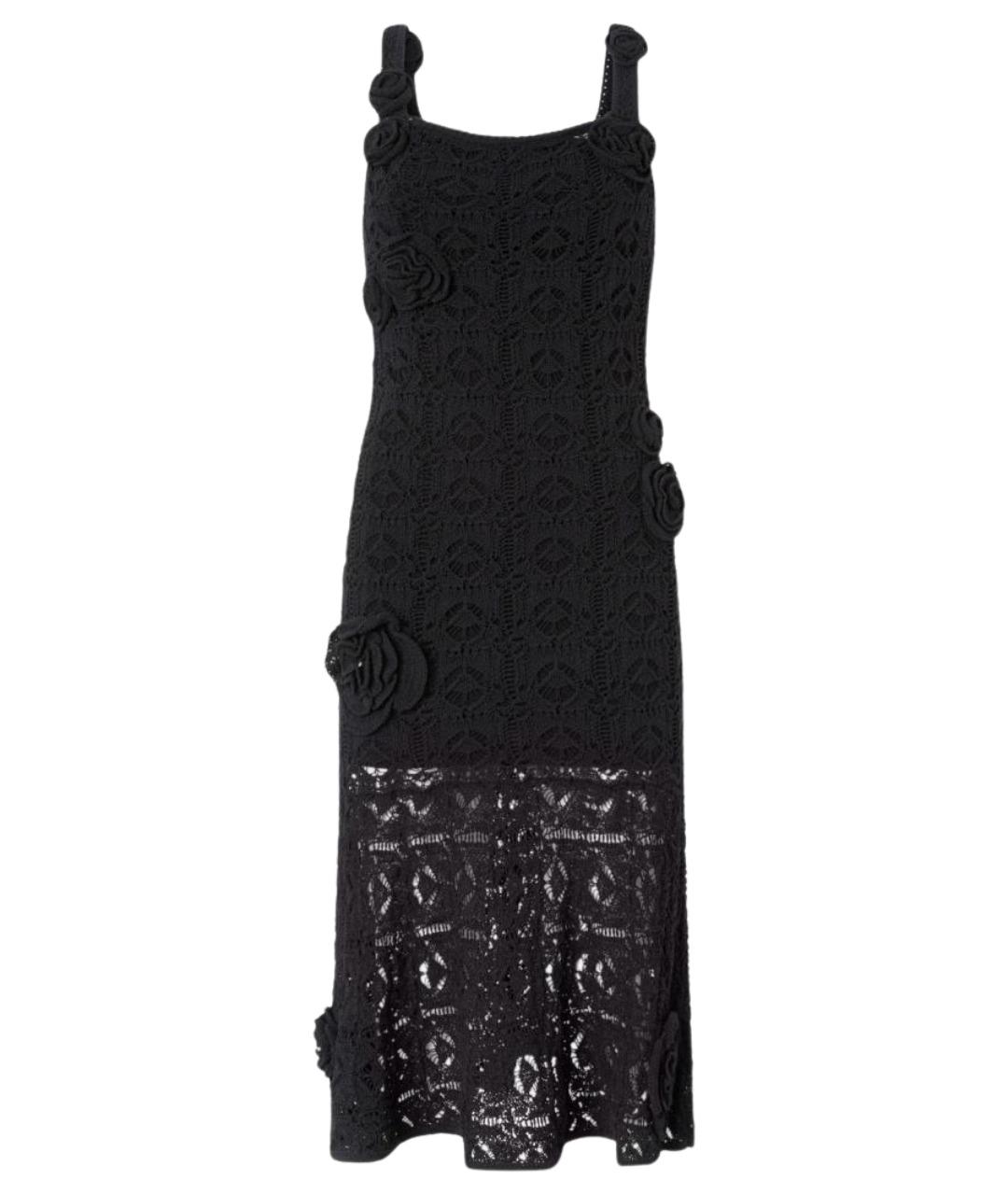 PINKO Черное хлопковое повседневное платье, фото 1