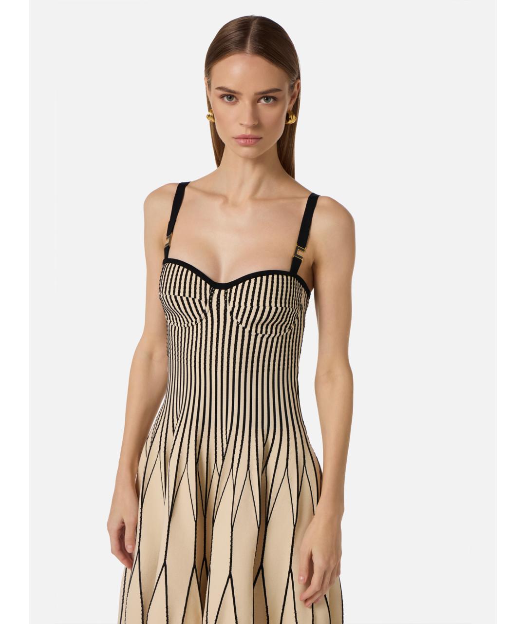 ELISABETTA FRANCHI Мульти вискозное повседневное платье, фото 3