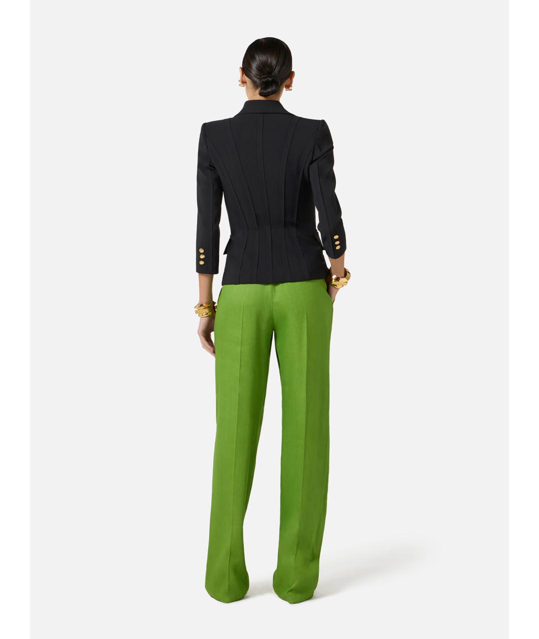 ELISABETTA FRANCHI Черный полиэстеровый жакет/пиджак, фото 4