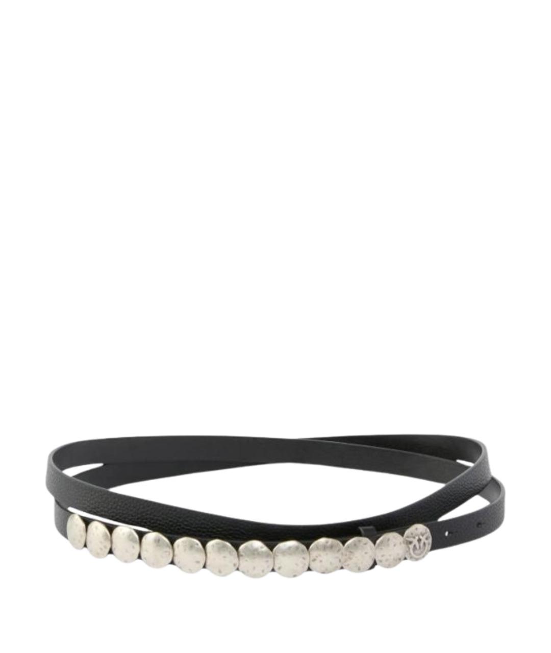 PINKO Черный кожаный ремень, фото 1