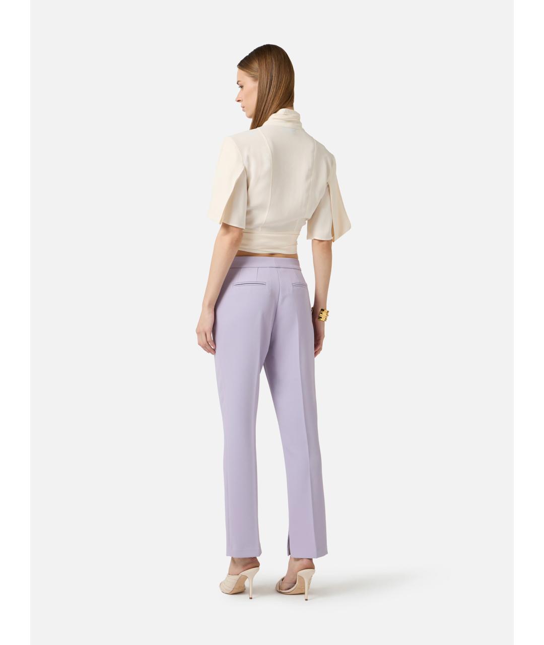 ELISABETTA FRANCHI Бежевая вискозная блузы, фото 3