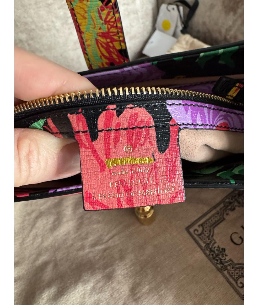 GUCCI Черная кожаная сумка через плечо, фото 7